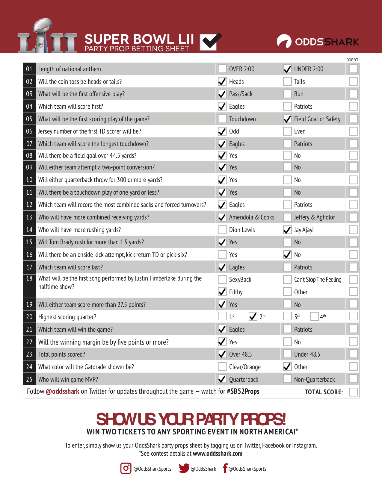 Printable Super Bowl Prop Bets That are Versatile Ruby Website