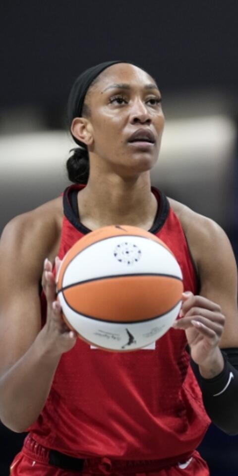 A'ja Wilson's Las Vegas Aces featured in our Aces vs Mysics picks and odds