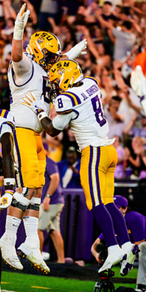 LSU Tigers featured in our LSU vs South Carolina picks and odds