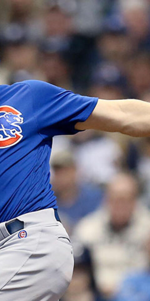  Mark Zagunis #2 of the Chicago Cubs strikes out in the ninth inning against the Milwaukee Brewers at Miller Park on April 07, 2019 in Milwaukee, Wisconsin.