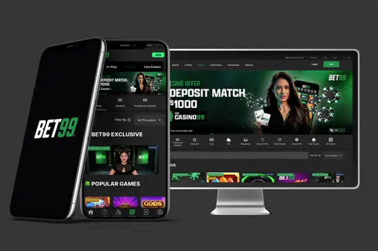 Bet99 Online Casino Homepage Screenshot